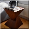 F10. Contemporary wooden side table. 